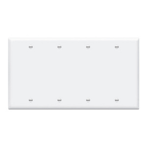 4 Gang Junction  Blank Plastic Blank Wall Plate  Wall Socket Switch  Receptacle Plate Cover Wallplate