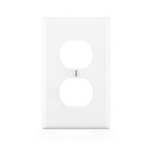 White Decorator 1 Gang  Outlet Cover Plastic Duplex Receptacle Wall Plates