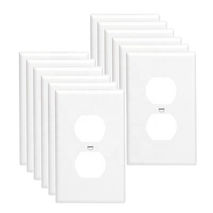 Wholesale white plastic 1-gang duplex outlet cover decorative wall plate