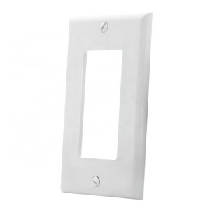 White plastic decorator 1 gang switch outlet wall plate panel cover plate