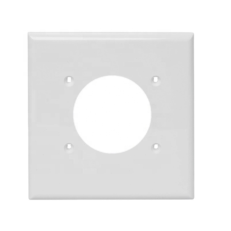 Free sample white 1 gang pvc decora switch cover round hole dryer receptacle wall plates