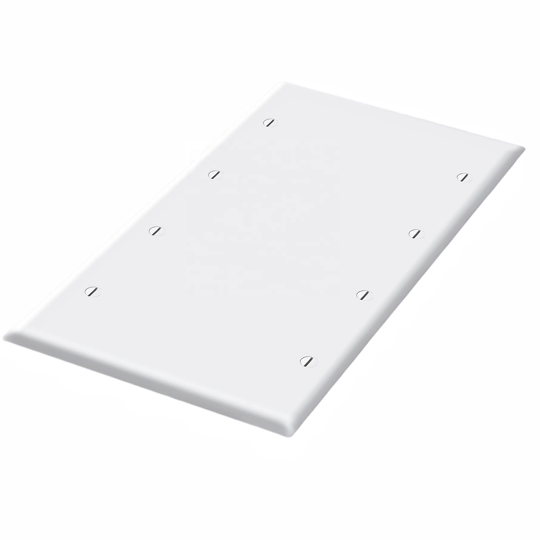 U&L Plastic Standard Size 3-Gang Blank Device Wall Plate Blank Outlet Cover