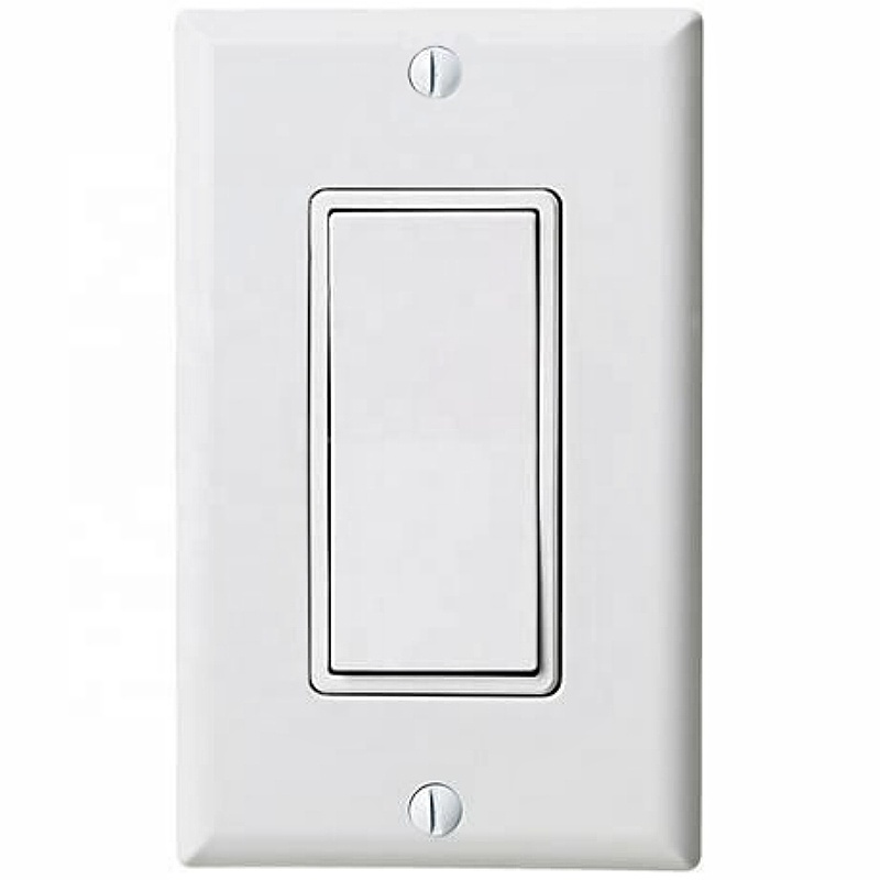 White plastic decorator 1 gang switch outlet wall plate panel cover plate