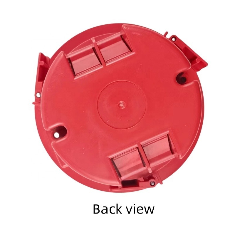 Fire Rated 18 Cu in Round Electrical Box Plastic Old Work Ceiling Box with Studs Flip for Fan Fixture