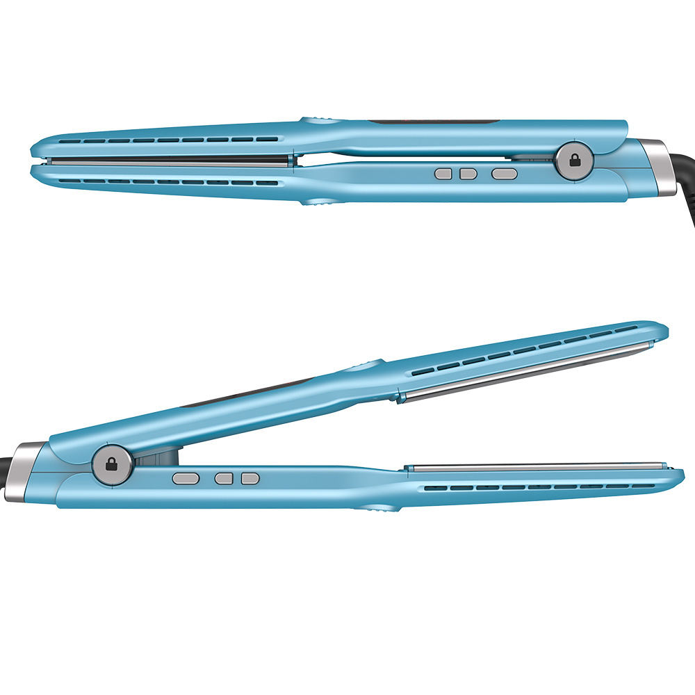 ULELAY New Trend Hair Straightener With Titanium Plates Mirror Professional Negative Ion Flat Iron 480 Degree Infrared Light