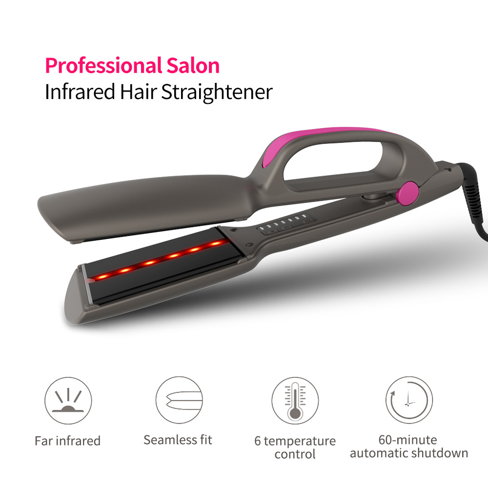 Hot Sale Professional Digital Infrared Fast Hair Straightener with 2.3 Inch Tourmaline Ceramic