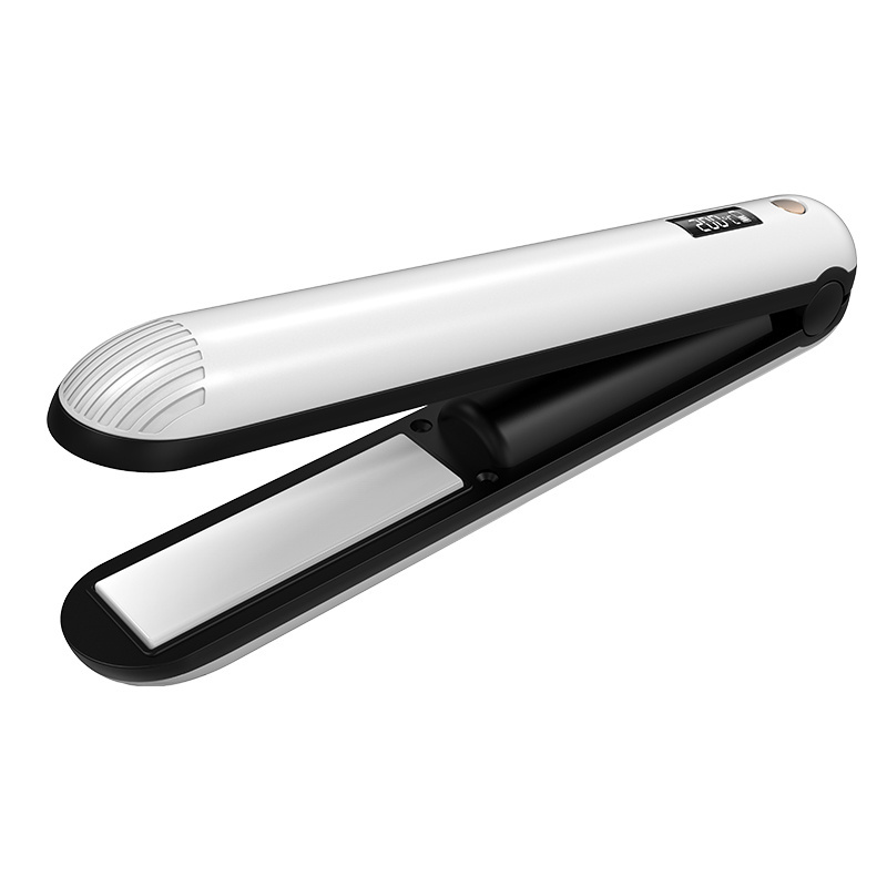 Cordless hair straightener flat iron for straightening and curling with LED Display Factory Rechargeable Travel Iiron