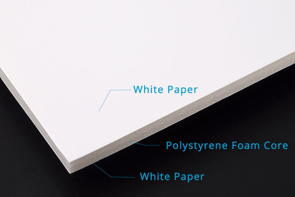 Foam-Core White/White Paper Foam Board/KT Board for poster die cut