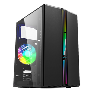 SOEYI Wholesales Gaming Computer Cases PC Gaming RGB ATX Computer Case Gaming Frame Chassis & Towers CPU Cabinet