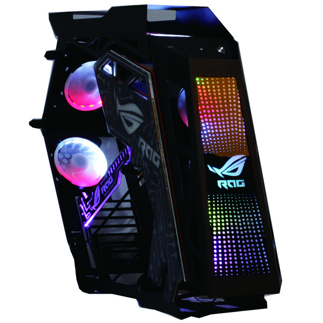 2019 Hot Sales Super Cool Tempered Desktop PC Gaming Computer Case with LED Panel and ARGB Fans for Internet Bar E-sport