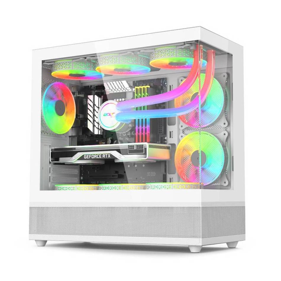 SOEYI Factory PC Cpu Cabinet Casing Desktop Integrated Display Chassis MATX Computer Case Towers