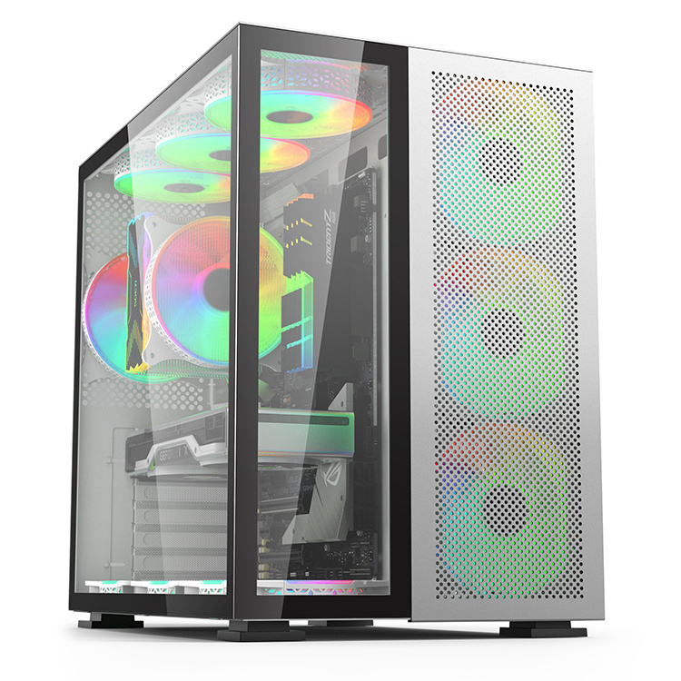 gabinete gamer high performance atx case mesh front panel full tower case tempered glass geming pc cassing  computer case