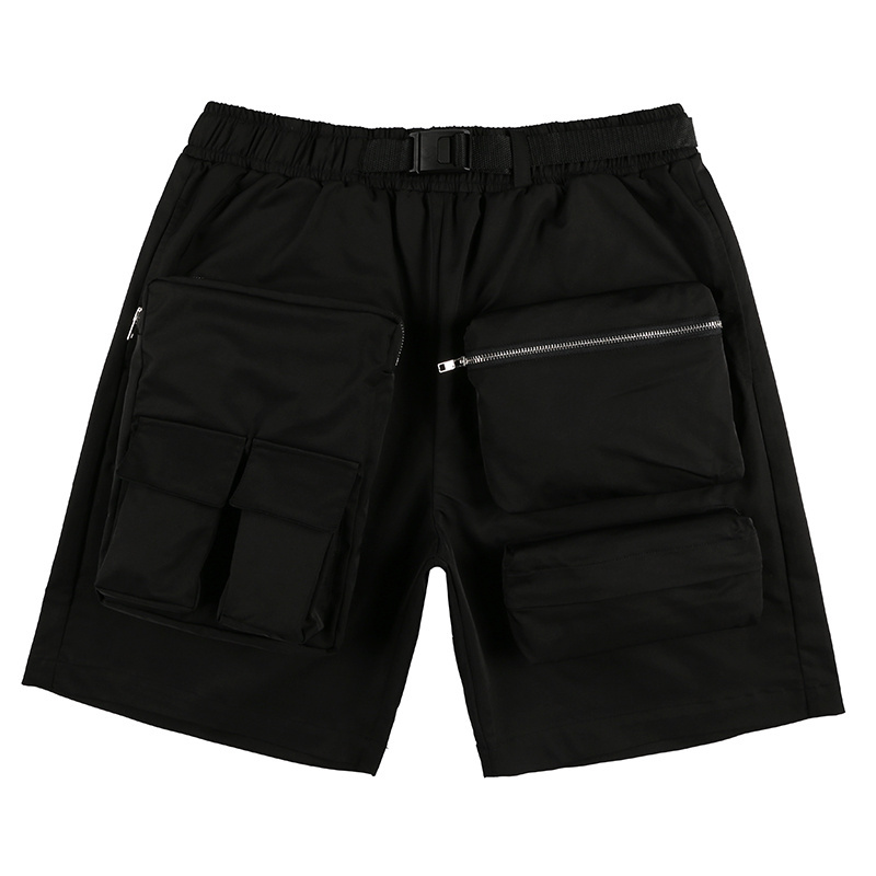 Customized new men's multi-pocket nylon shorts high street trend men's work shorts