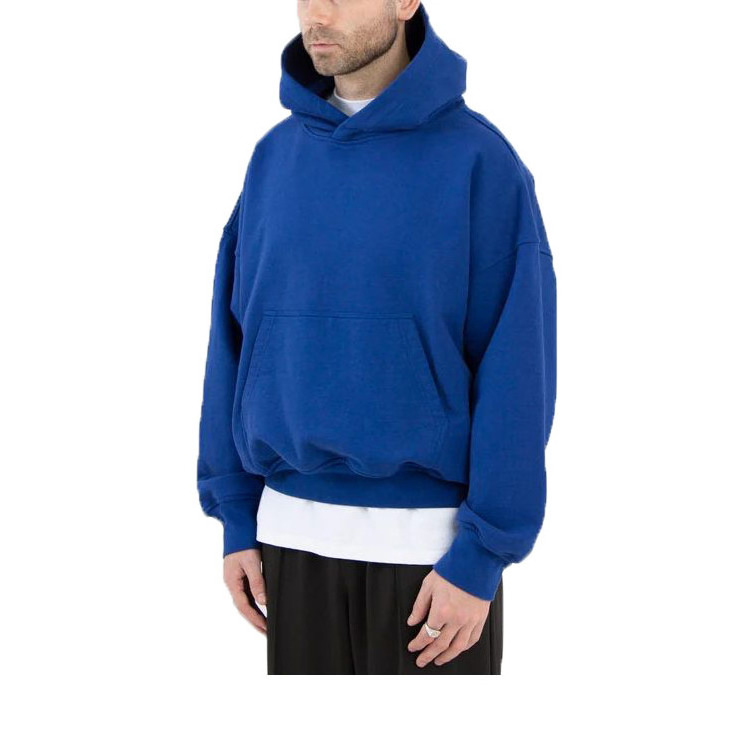 500GSM 600GSM Men Oversized Thick Heavyweight Cotton Cropped Boxy Blank Hoodie