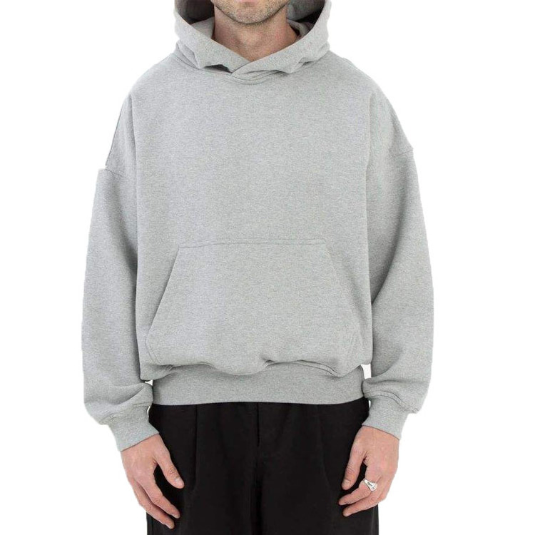 500GSM 600GSM Men Oversized Thick Heavyweight Cotton Cropped Boxy Blank Hoodie