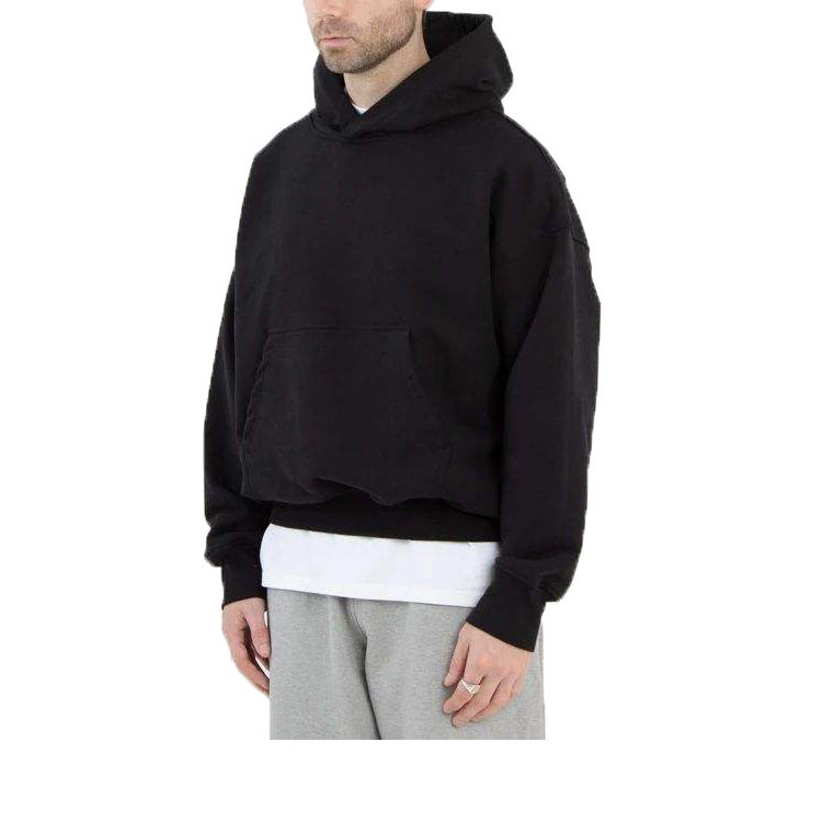 500GSM 600GSM Men Oversized Thick Heavyweight Cotton Cropped Boxy Blank Hoodie