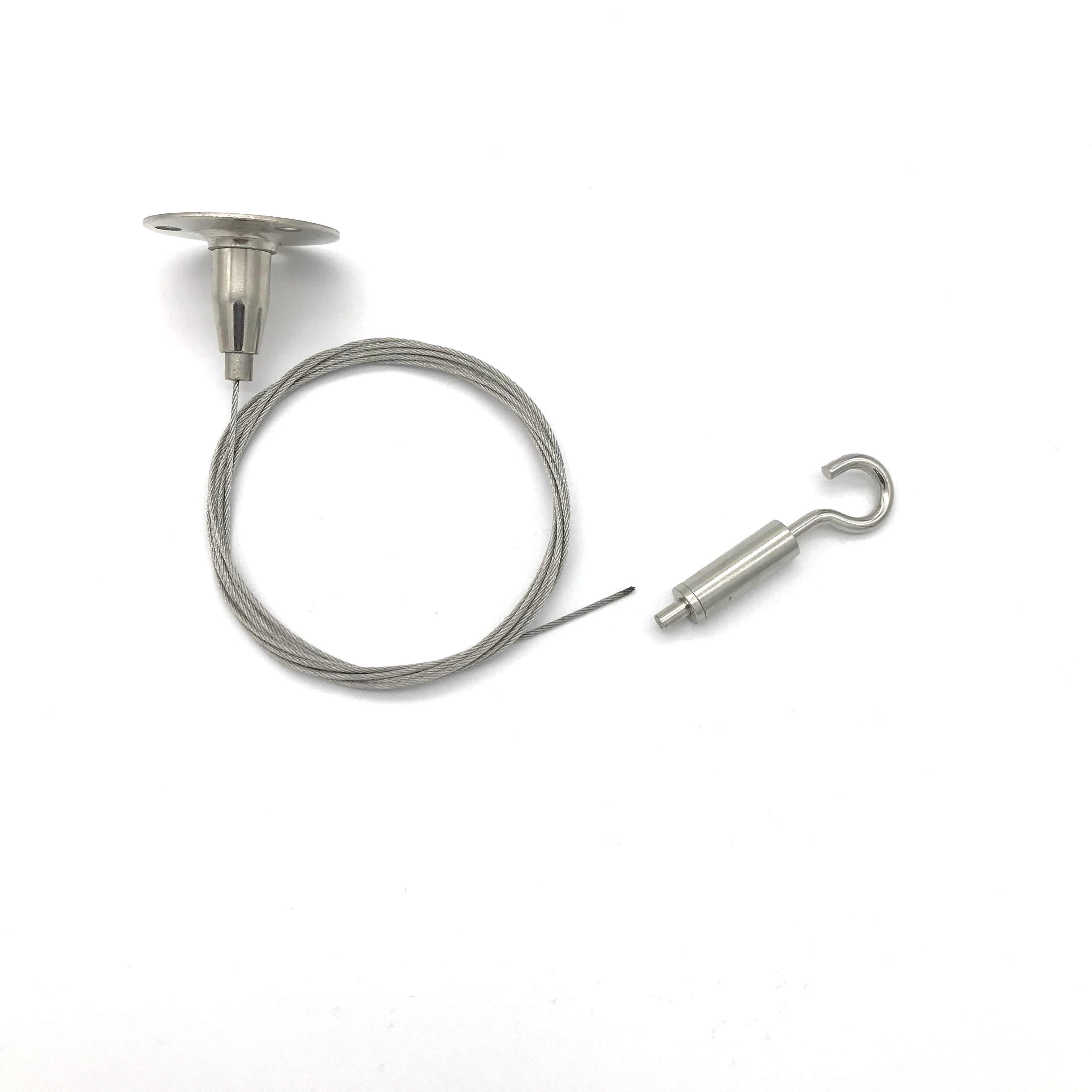 Aircraft Cable Gripper Hanging Light Kit For Banner From ceiling to fixture