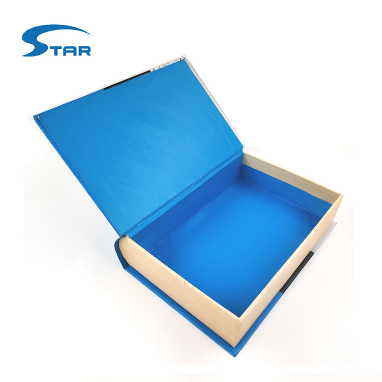 Decorative custom magnetic paper hollow fake book box