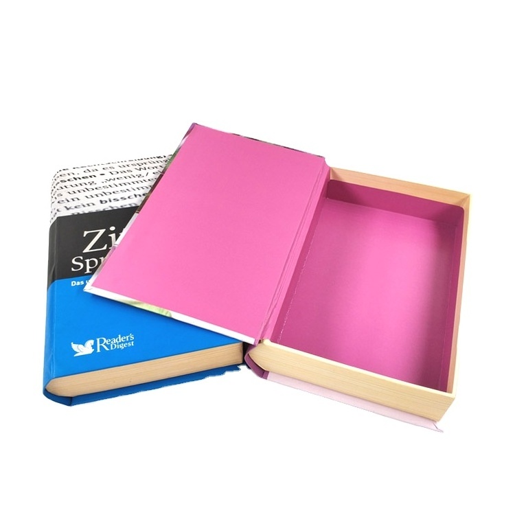 Decorative custom magnetic paper hollow fake book box