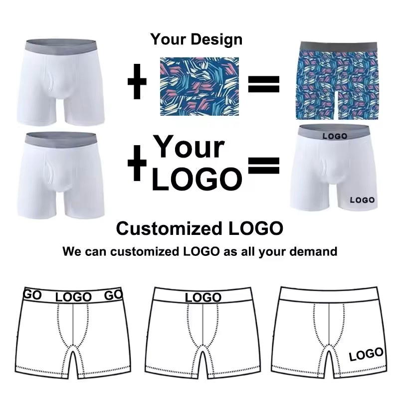 Factory Customized Seamless Comfortable  Mens Boxer Underwear 100% Cotton Soild Color Men's Briefs & Boxers