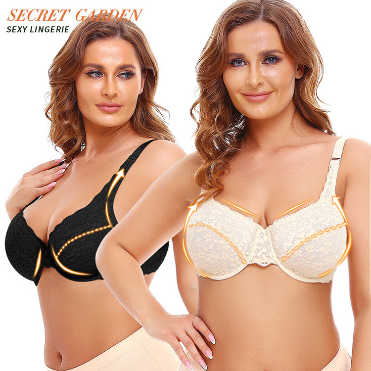 High Quality Plus Size Fashion Deep Cup Bra Big Breast Of Women Sexy Bra Lingerie In Plus Size