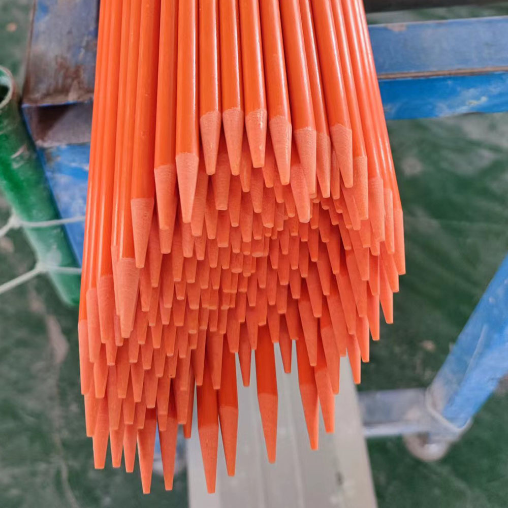 Fiberglass Orange Snow Stakes Pultruded FRP Pole