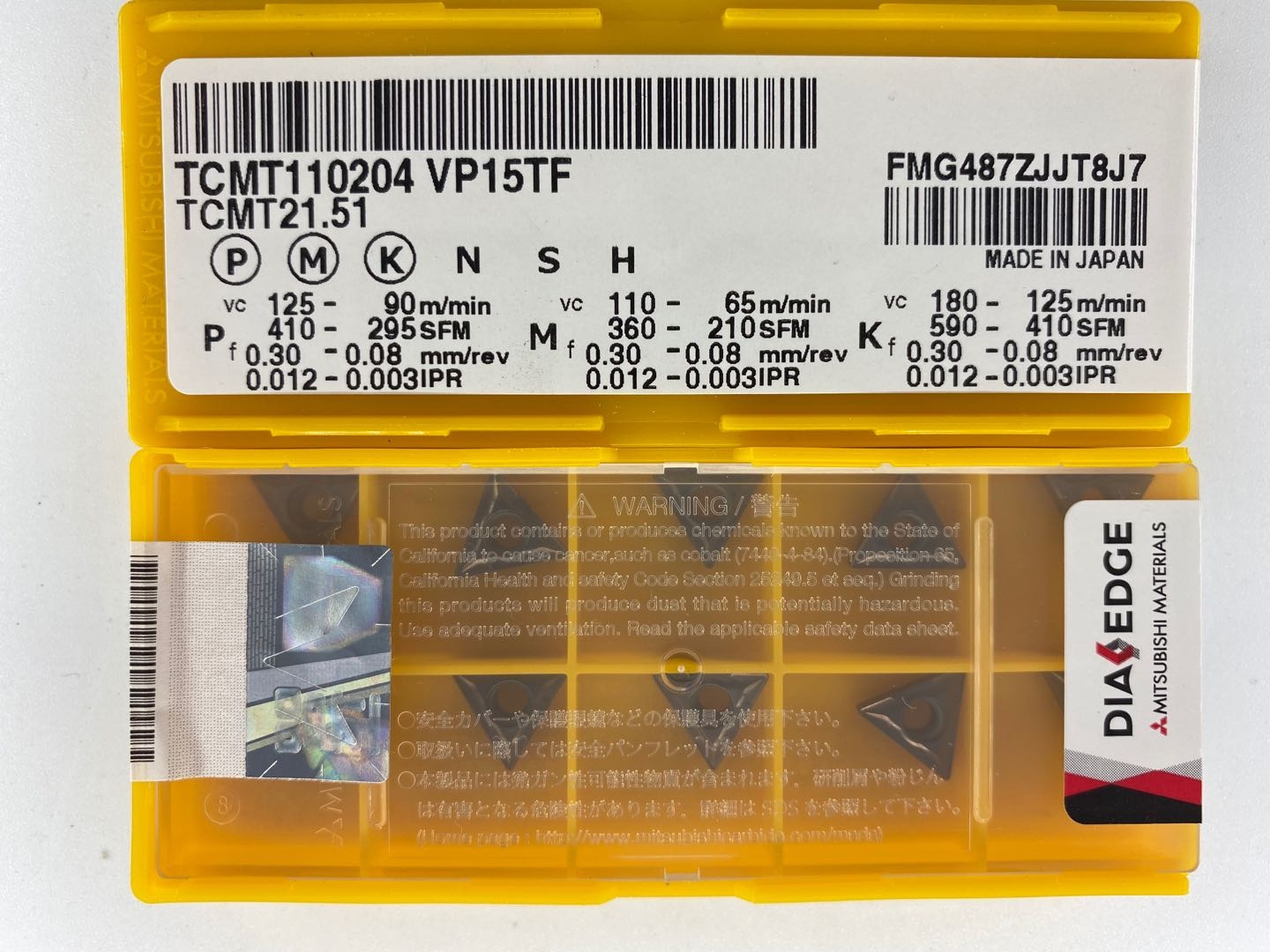 TCMT21.51 TCMT110204  VP15TF  TURNING INSERTS