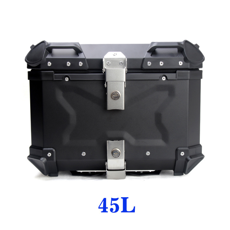 HKS 45L hand food side bag motorcycle delivery box luggage pannier alloy top case trunk motorcycle tail boxes for scooter sale