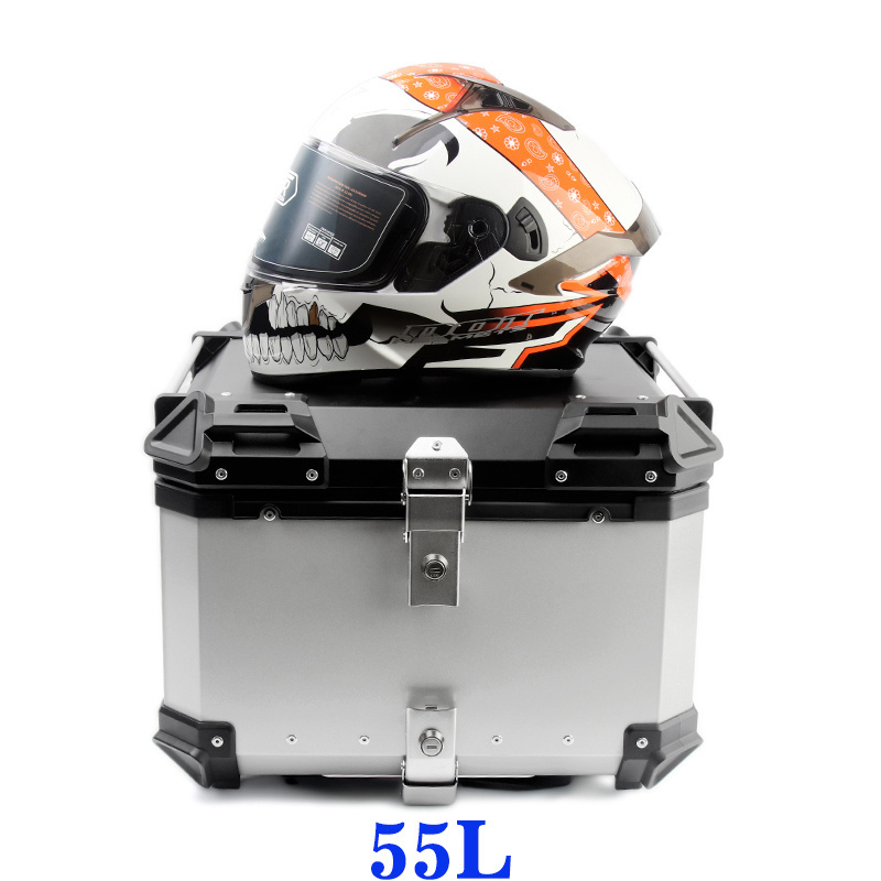 HKS 45L hand food side bag motorcycle delivery box luggage pannier alloy top case trunk motorcycle tail boxes for scooter sale