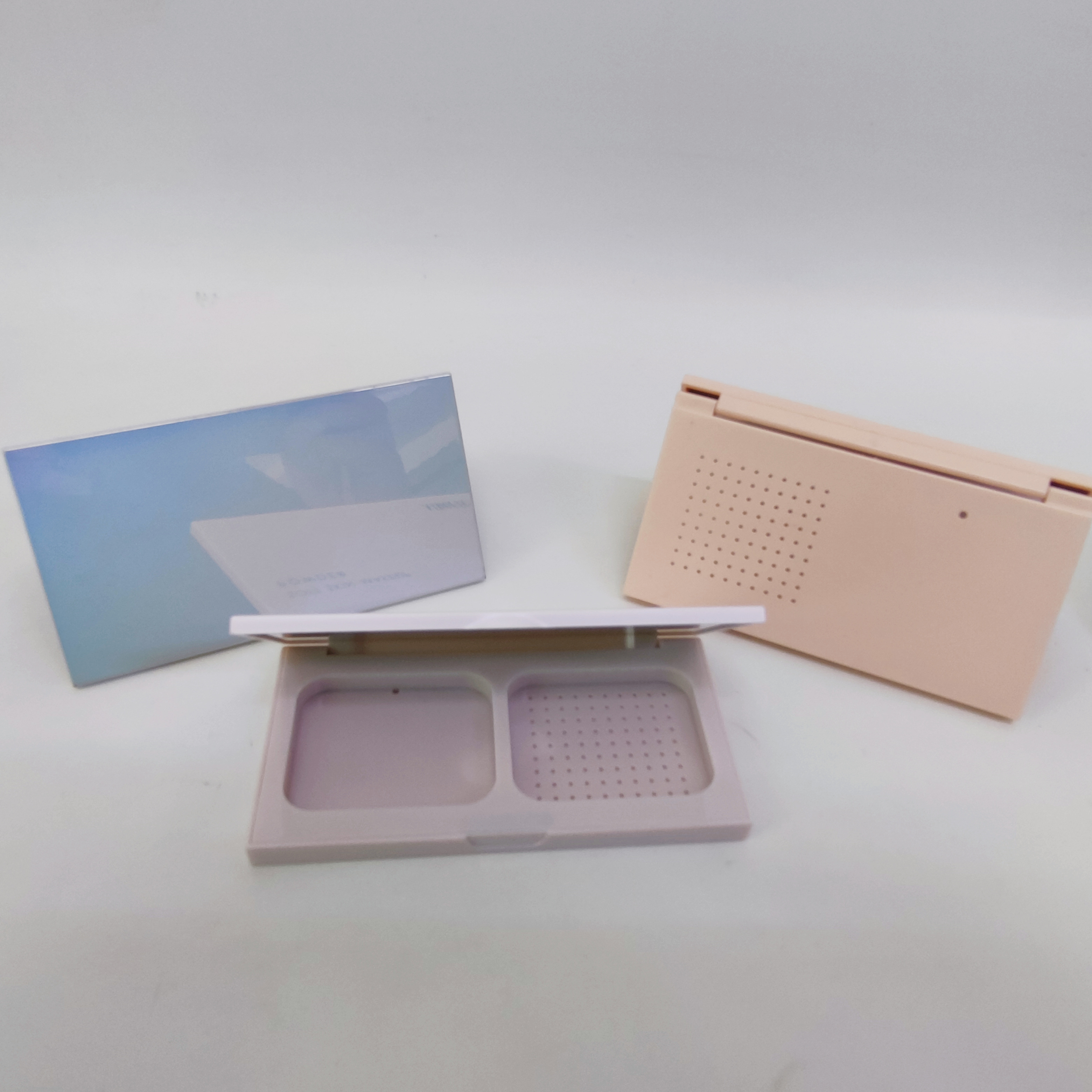 Custom 3d Embossing Blush Container Magnetic Compact Makeup Powder Empty Case Cosmetic Cushion Packaging Air Bb Cushion Box