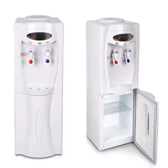 LED Display Hot And Cold Floor Standing Water Dispenser Compressor Cooling Water Cooler With Cabinet