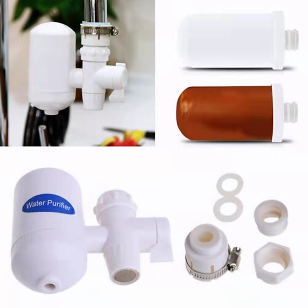 Household Replacement Cartridge High Pure Water Purify Filtration Purifier Ceramic White Abs Kitchen Faucet Water Filter