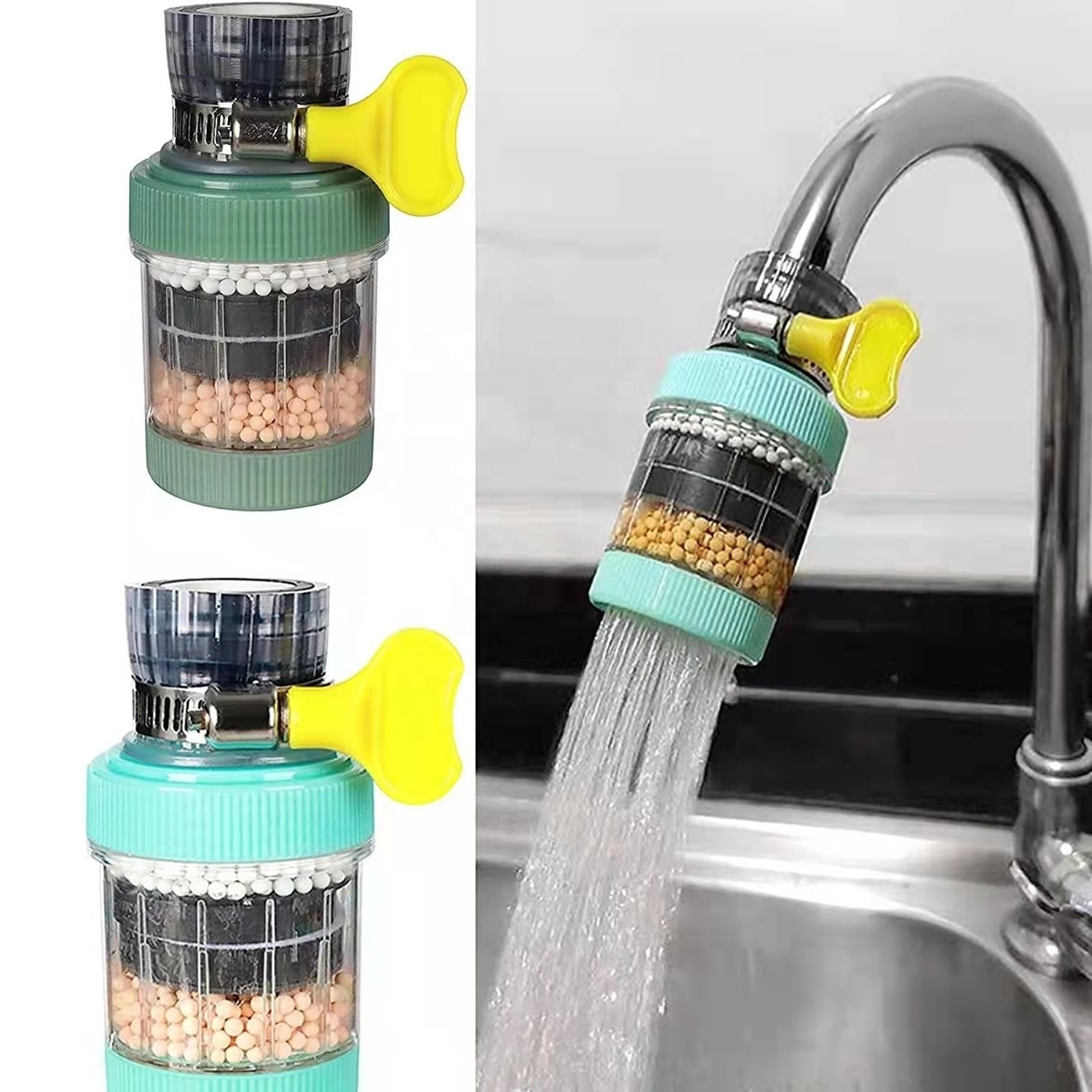 Universal Household Kitchen Clean Nozzle Magnetic Tap Connected Smart Alkaline Purifier Water Filter Faucet