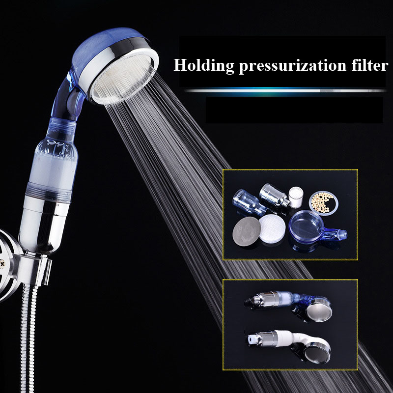 Modern Vitamin C Micro Shower Head Beauty Thermometer Bathroom Vitamin Shower Head Filters Balls