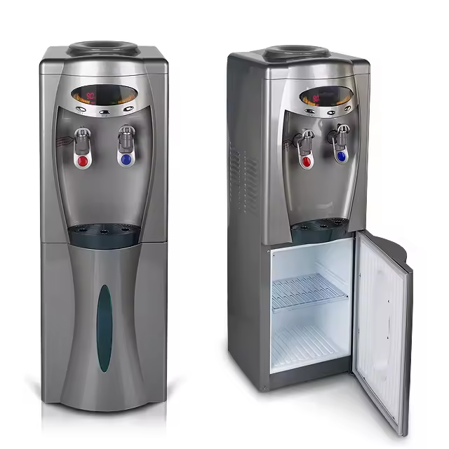 LED Display Hot And Cold Floor Standing Water Dispenser Compressor Cooling Water Cooler With Cabinet