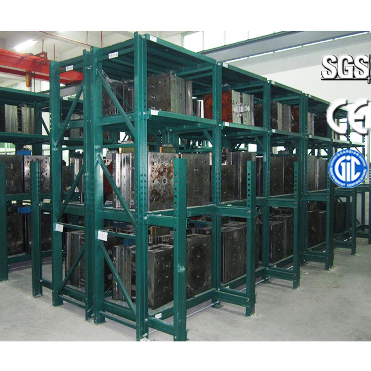 Mold Storage Rack Hoist Crane Mould Shelves, Steel Warehouse Rack for Mould/mold Storage Only 300~400mm Pull In/out Shelves