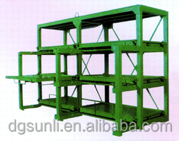 Mold Storage Rack Hoist Crane Mould Shelves, Steel Warehouse Rack for Mould/mold Storage Only 300~400mm Pull In/out Shelves