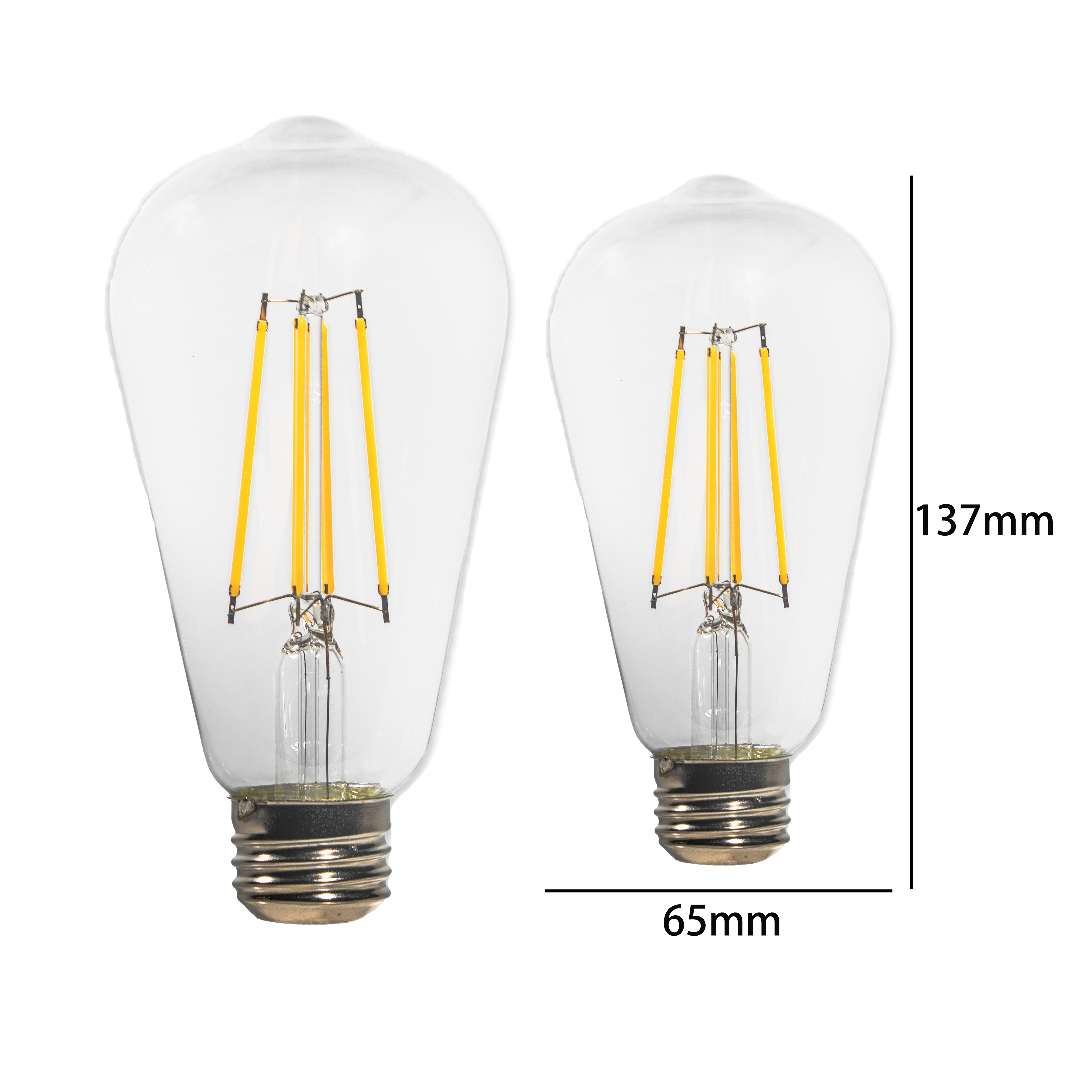 2W 4W 6W 8W Vintage Edison Electric Light Bulb Filament Lamp LED Bulb 2200K ~ 4000K Voltage 110V ~ 230V ST64 LED Filament Bulb