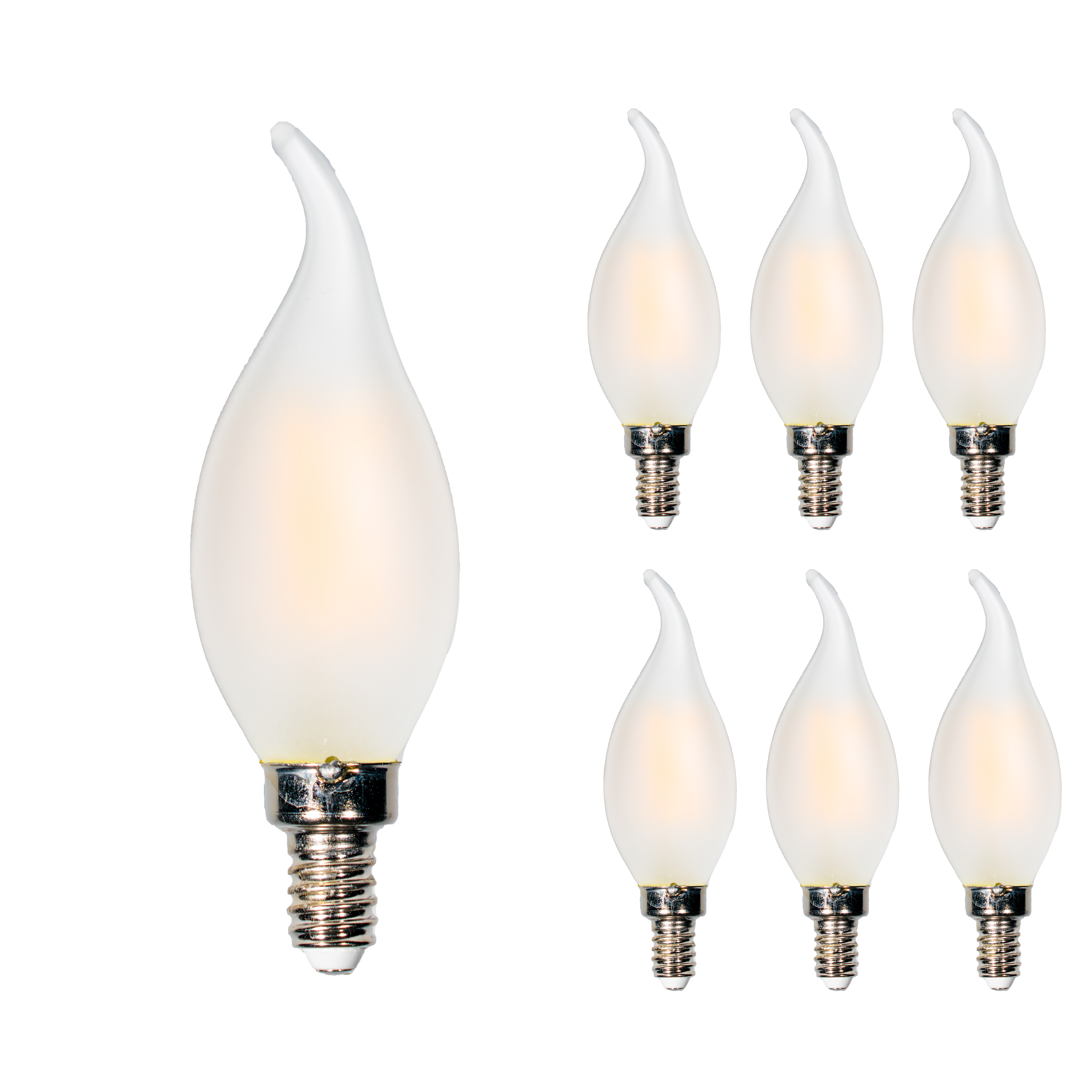 C32 Replacement Flame Tip Candle LED Bulb, 4W Equals 40W, Warm White 2700K Filament Edison Bulb, E17 Candelabra Base