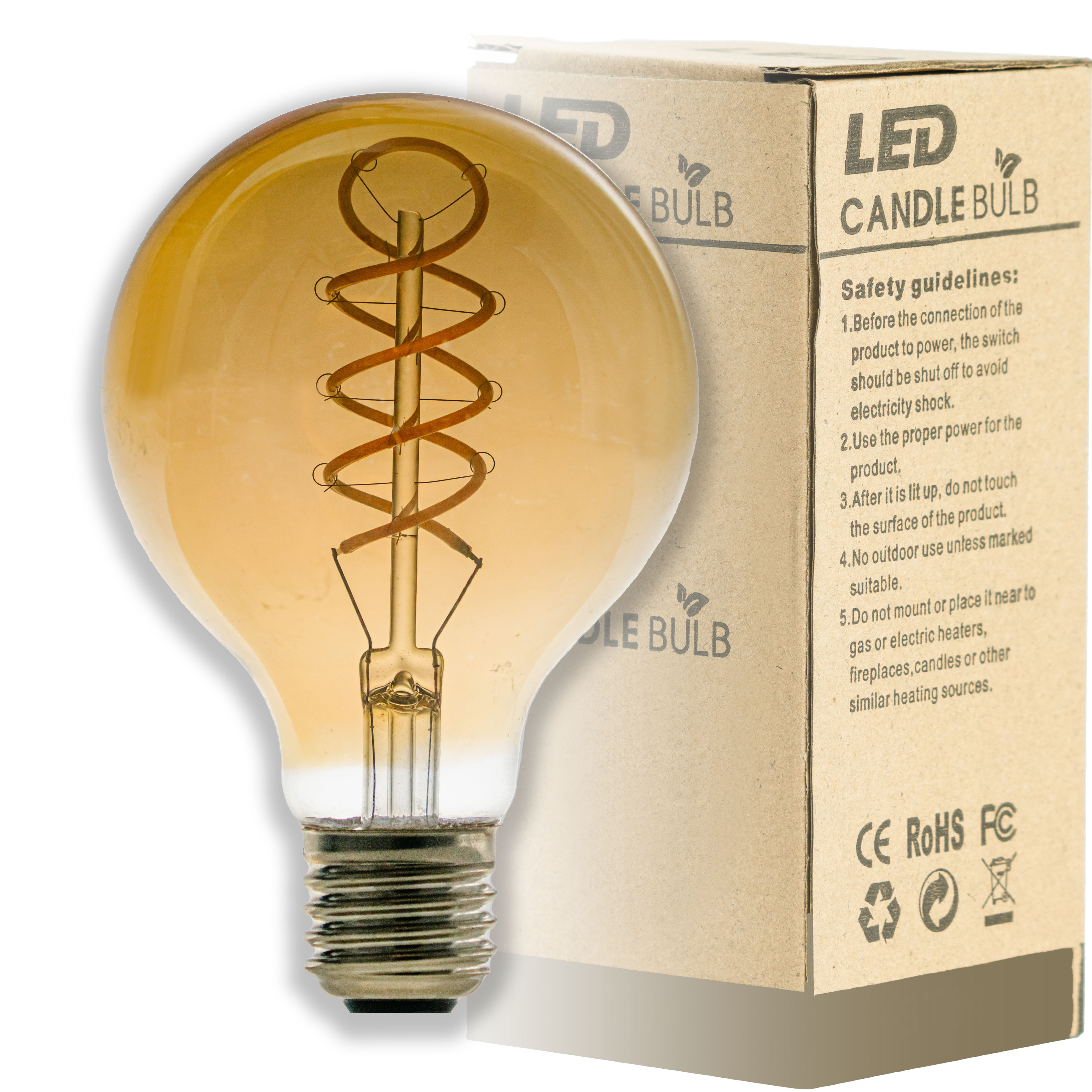 Dimmable Filament Led Bulb Edison Bulb G95 G80 G125 G200 Clear Bulb 4W 5W 6W 7W 8W 10W