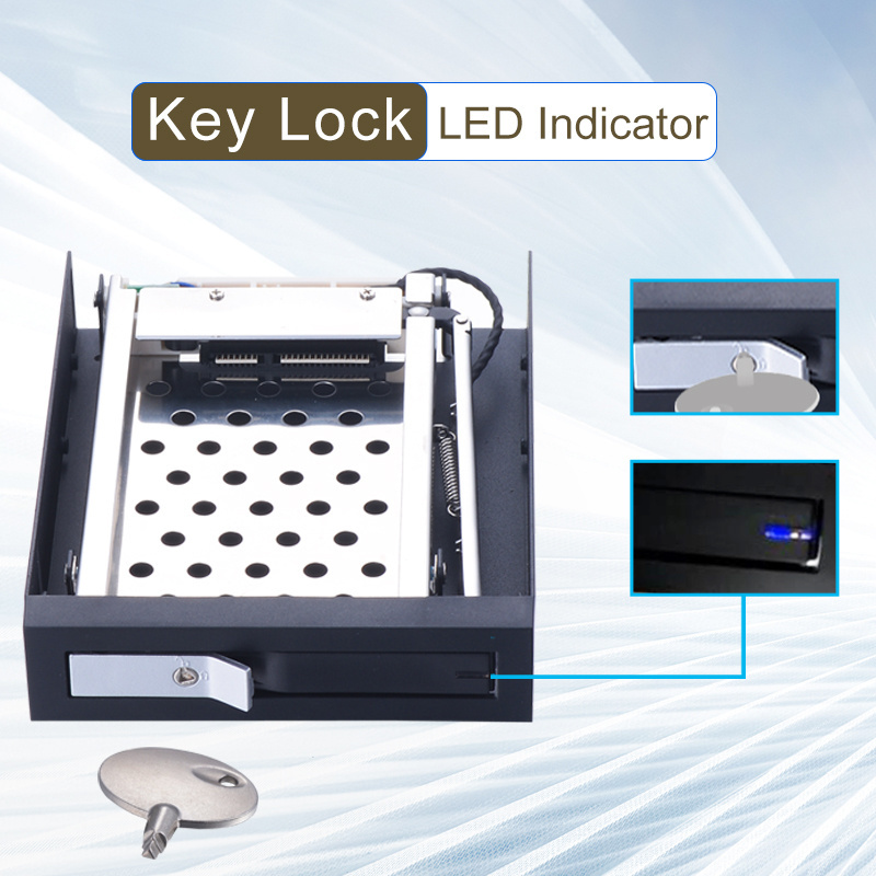 Unestech Factory SATA Hot Swap Bay 2.5 inch hard drive Enclosure 9.5mm SSD Mobile Rack for 3.5 Slot