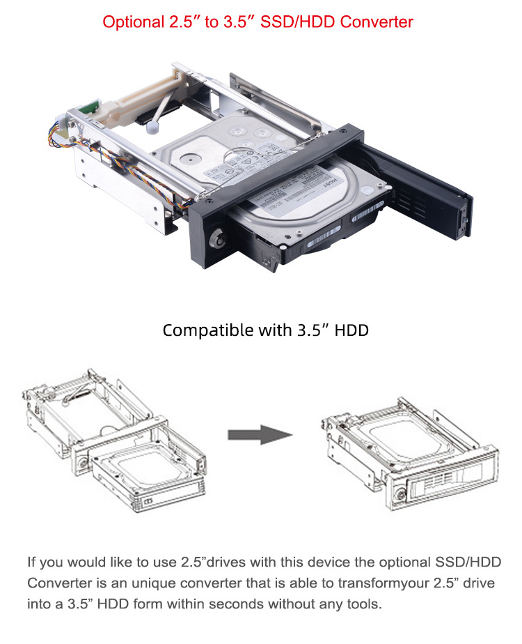 Hard drive bay for 3.5