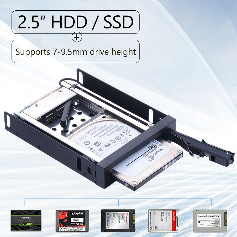 Unestech Factory SATA Hot Swap Bay 2.5 inch hard drive Enclosure 9.5mm SSD Mobile Rack for 3.5 Slot