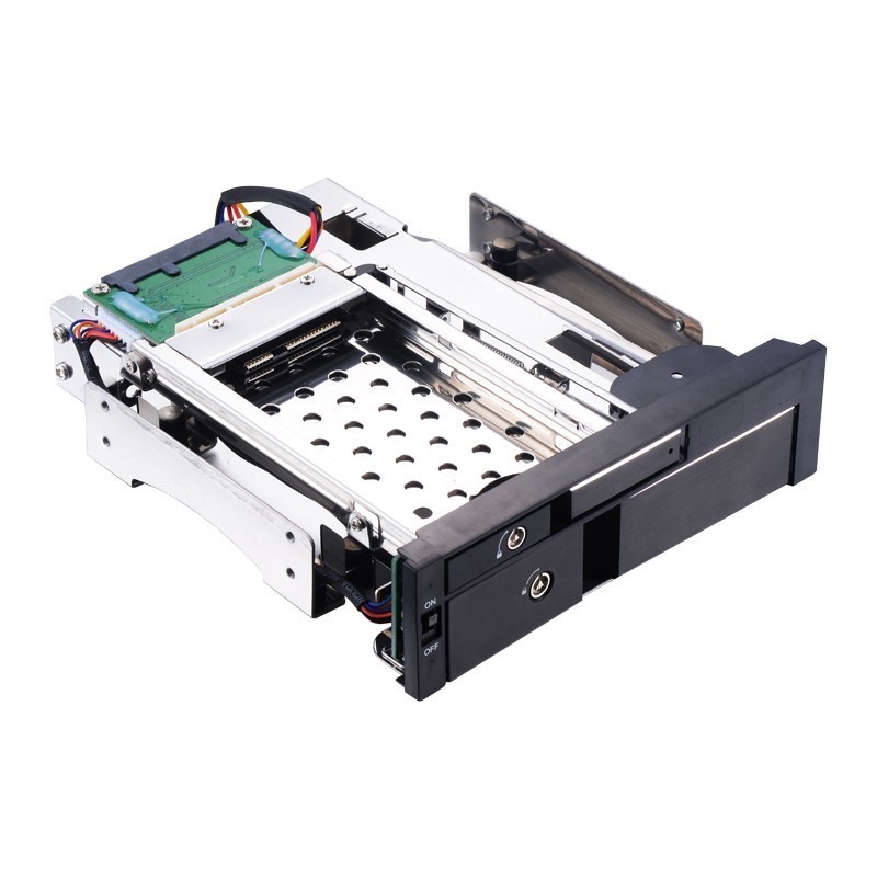 Live Hot Product 3.5+2.5 Inch Optical Drive Bay SATA Tray-less Internal 5.25in Hdd Enclosure with Aluminum Material Door