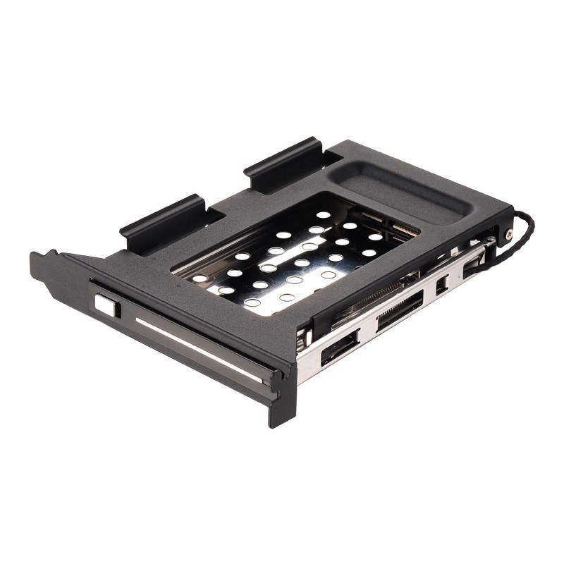 Unestech Tray-Less HDD Enclosure 2.5-inch SATA PCI Slot Hot Swap Drive Rack Locking Design Aluminum Case External Hard Drives