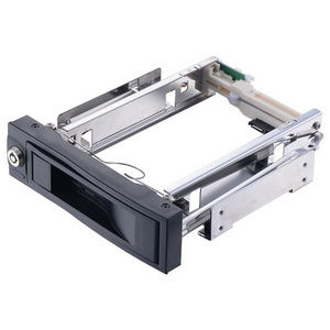 Hard drive bay for 3.5" SATA drive, tool-less by  SATA  5.25" optical drive bay SSD enclosure