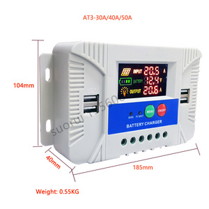 YONGFA SYT3-30A 30A 40A 50A 12V/24V pwm solar  controller 4USB