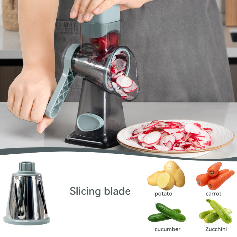 2024 New Products Kitchen Gadgets Mandoline Vegetable Slicer Onion Chopper Potato Cutter With 3 Blades