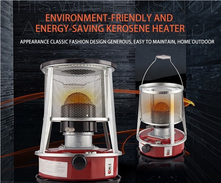 Large Capacity Portable Outdoor Heaters Adjustable Flame Kerosene Oil Heating Stove for Winter