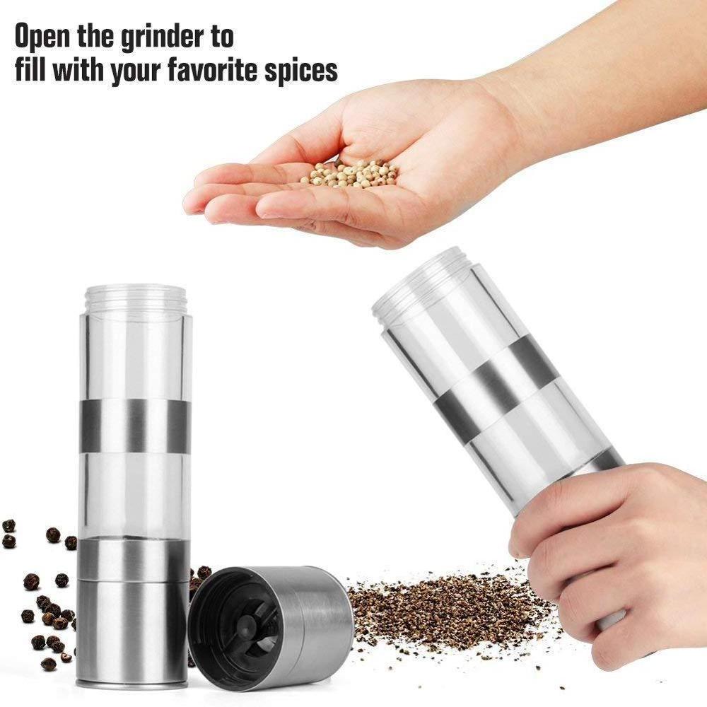 Long Service Life Kitchenware Pepper Grinder Salt And Pepper Grinder Stainless Steel Salt And Pepper Mills Mini Spice Grinder